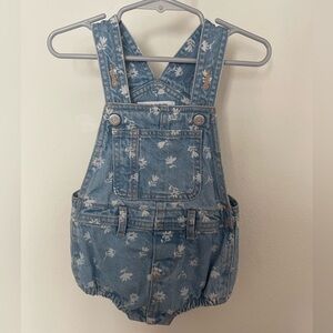 Old Navy Blue and White Floral Romper